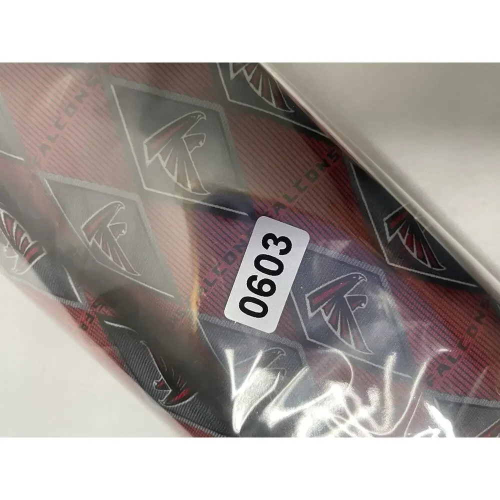 Atlanta Falcons NFL 100% Silk Necktie Red Gray Team Logo Geometric Men's Tie